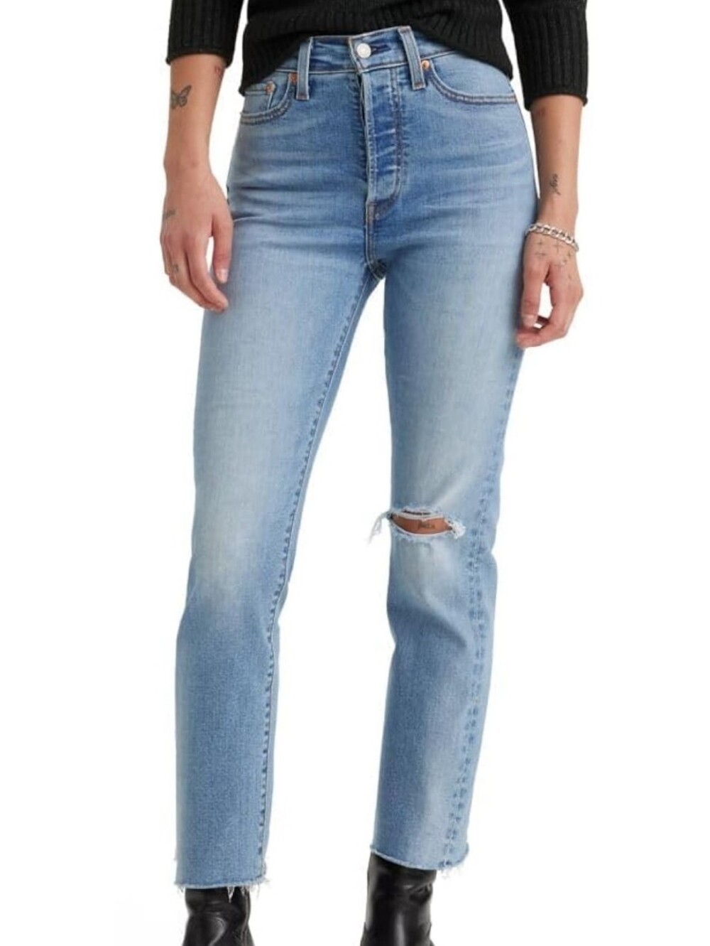Levi's Women's Wedgie Straight Jeans Night Sight Stretch Size 24
